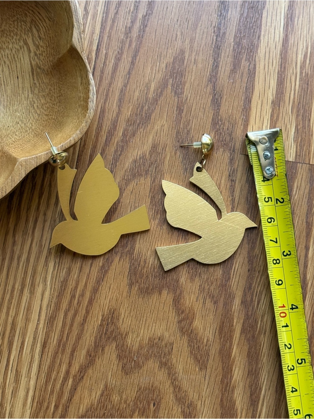 Gold Bird shape earrings - women jewelry